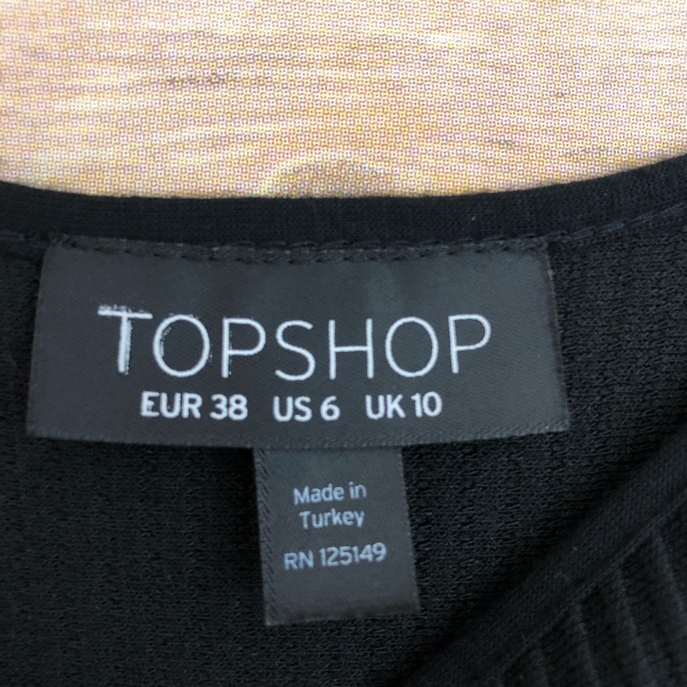 Topshop Black Ribbed Cut-Out Dress - Picture 6 of 6